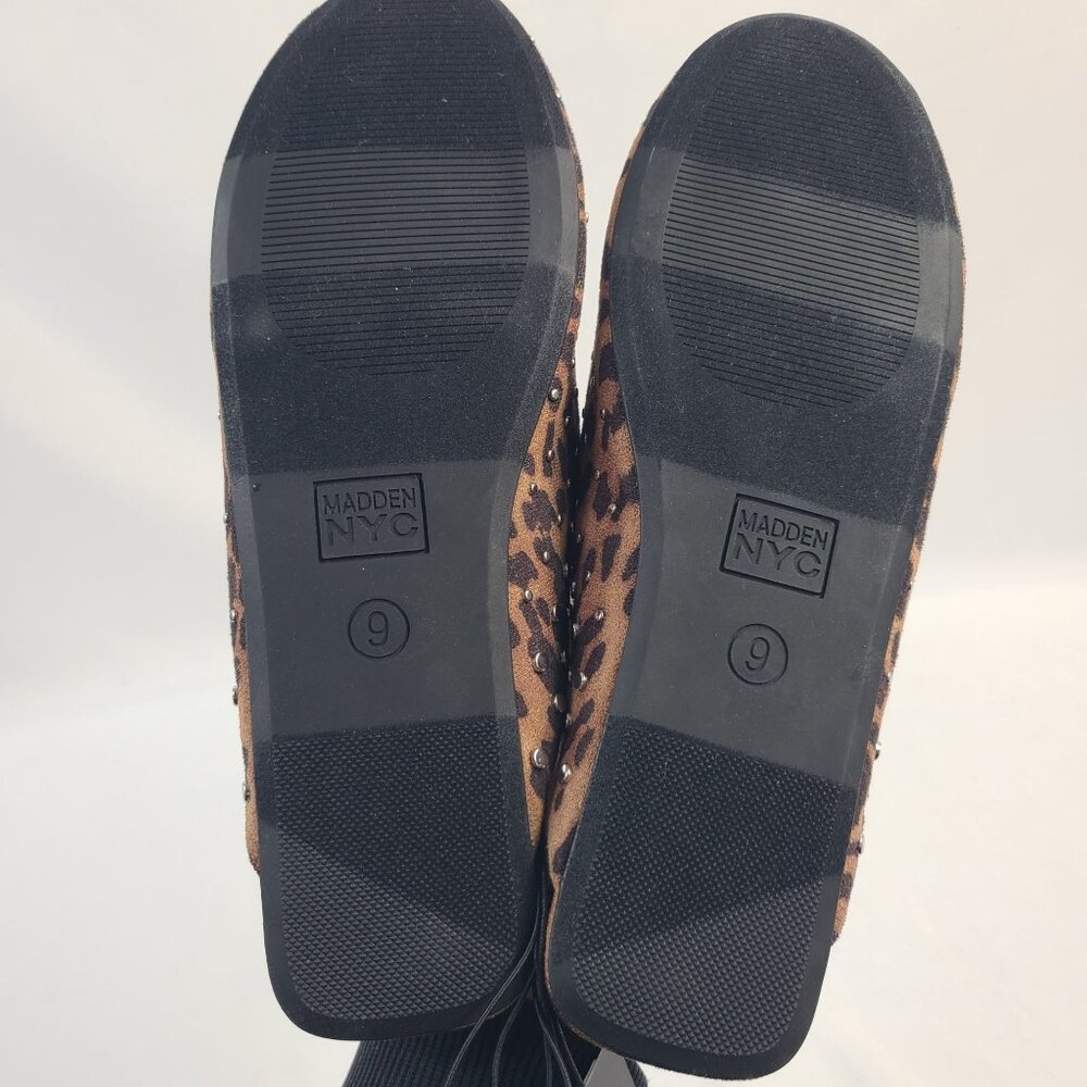 NEW Madden NYC Womens Leopard Print Studded Slide-On Mule Shoes Size 9 - Picture 7 of 7